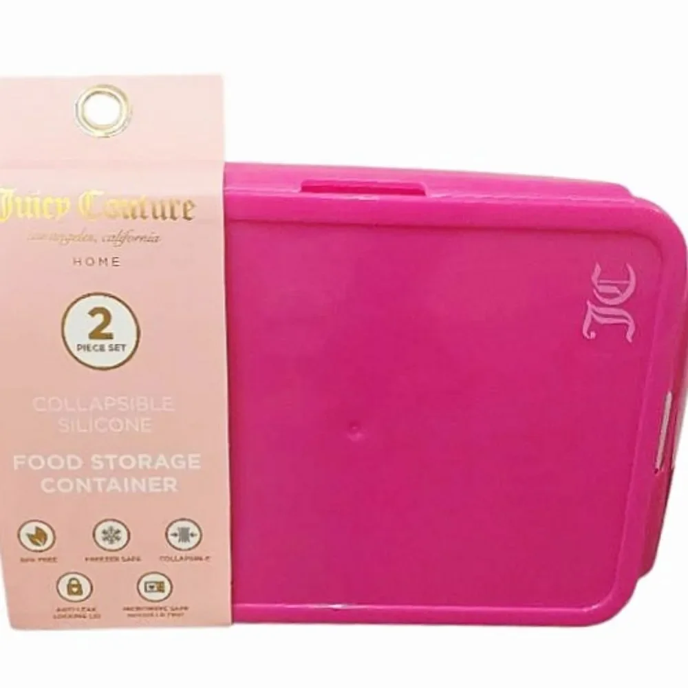 Juicy Couture Home JC Logo‎ Collapsible Silicone Food Container